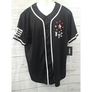 Vtg 90's Tony Hawk NYC Startert BB Baseball Jersey Black White Red XL $36.00 NWT